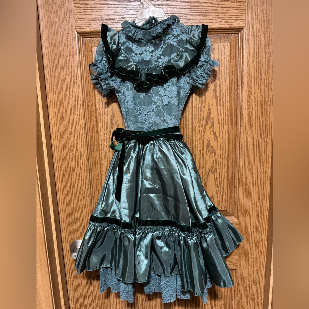 Weissman Green Lace Kids Dance Costume